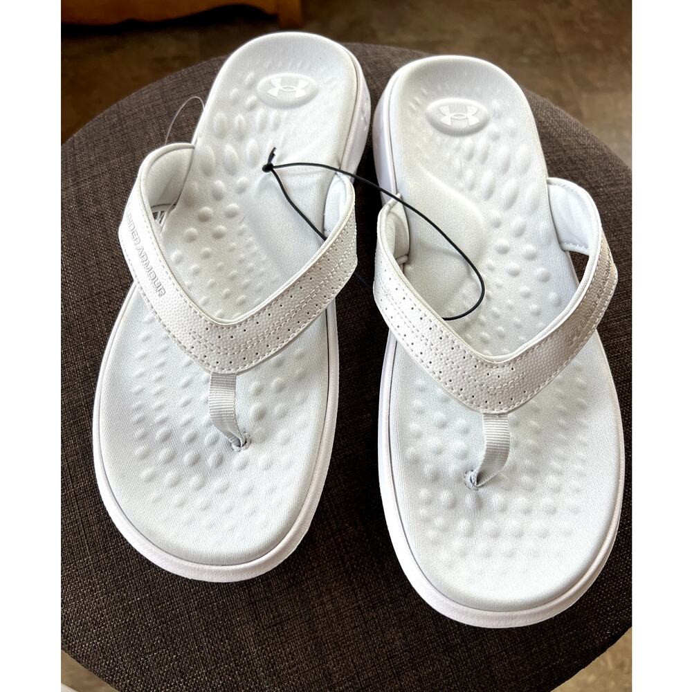 Under Armour Ignite Pro Sandal White Halo Grey Color Way, Women's Size 11